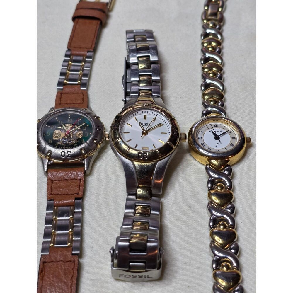 Working Vintage Women's Y2K Watch Lot – Fossil f2, Fossil Blue, L.A. Express